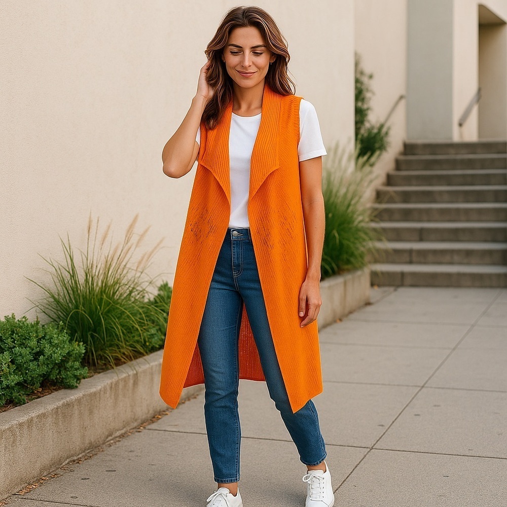 Cato | Drape Front Sweater Vest Various Sizes Available